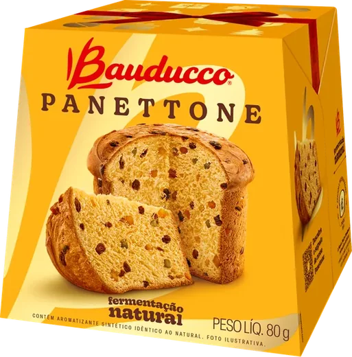 Panettone Bauducco 80 g, embalagem