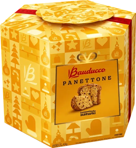 Panettone Bauducco Gigante 4 kg, embalagem