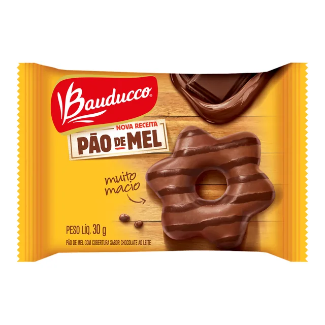 Pão de Mel Bauducco, embalagem de 30 g