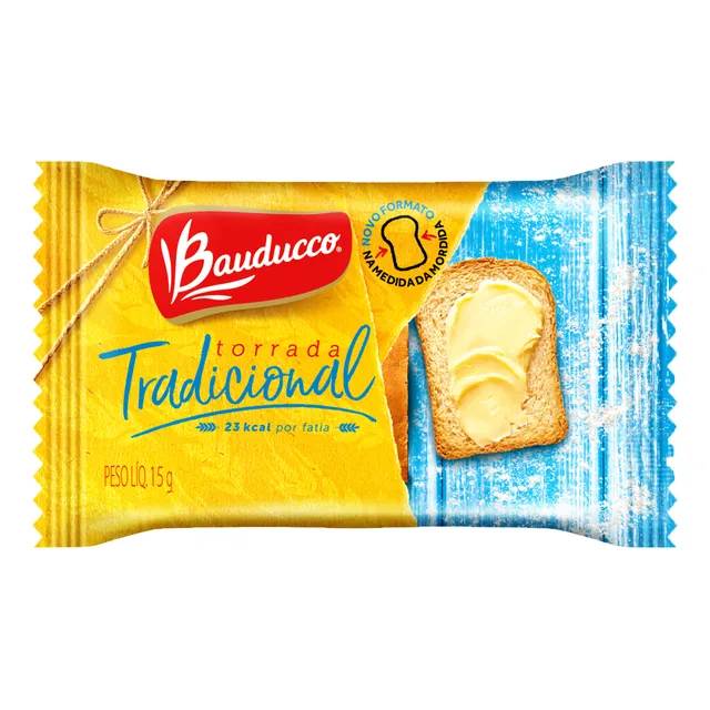 Torrada Tradicional Bauducco, embalagem de 15 g
